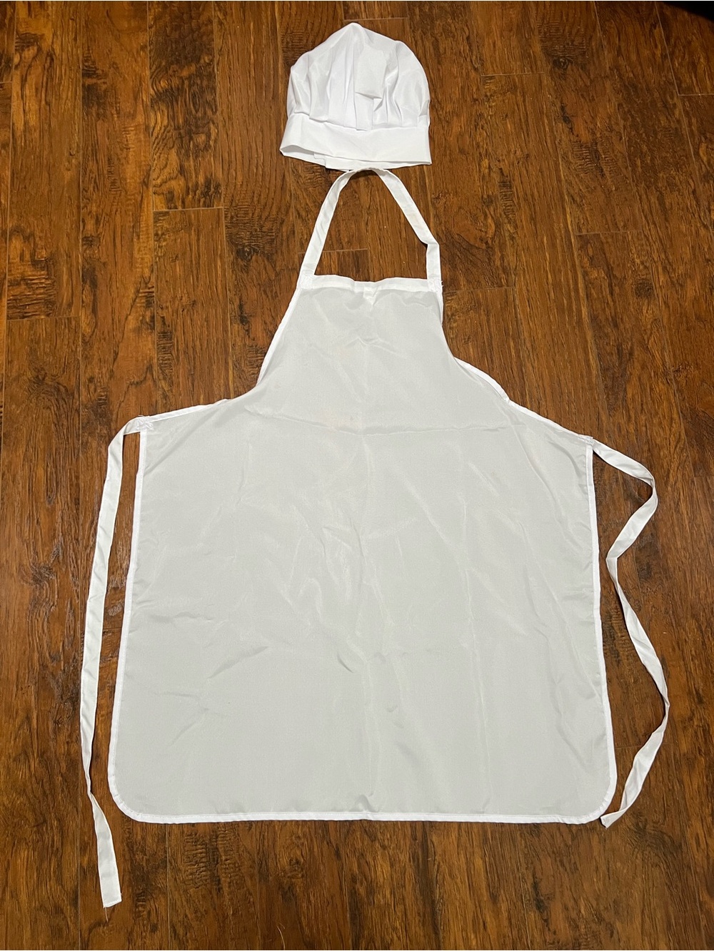 Adult Halloween Costumes - White Chef Apron and Hat Set - Preggo Apron